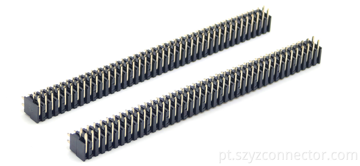 Linha dupla de cabeçote de pino de 2,54 mm 2.54mm pin header dual row